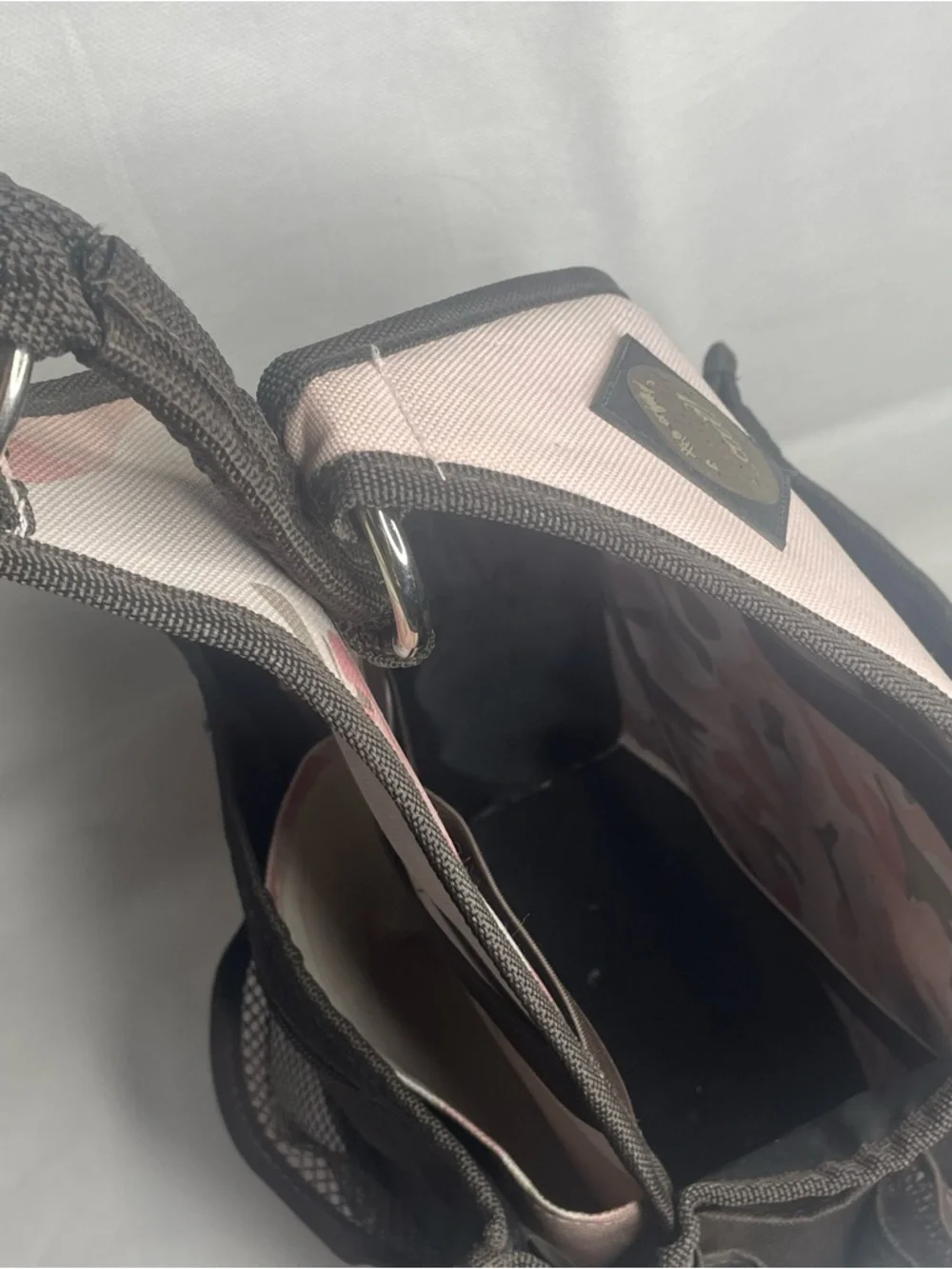 Original Tote-Ally Cool On The Go Craft Tote Tray Multi-Pockets Clip Pink/Brown